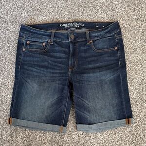 American Eagle Dark Wash Denim Shorts - Women